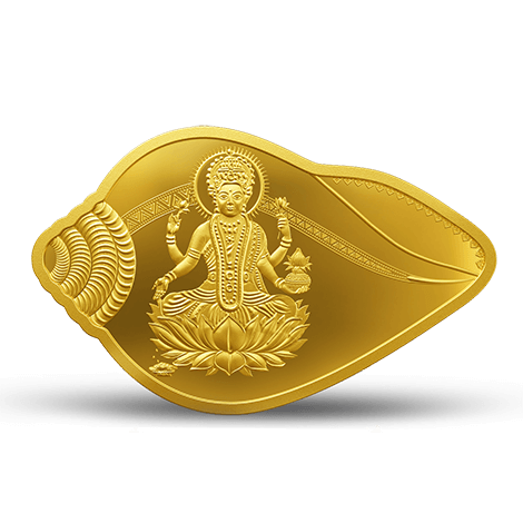 LAKSHMI SHANKH SHAPE GOLD COIN