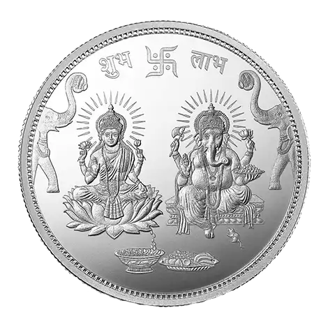 GANESH LAKSHMI JI SILVER COIN
