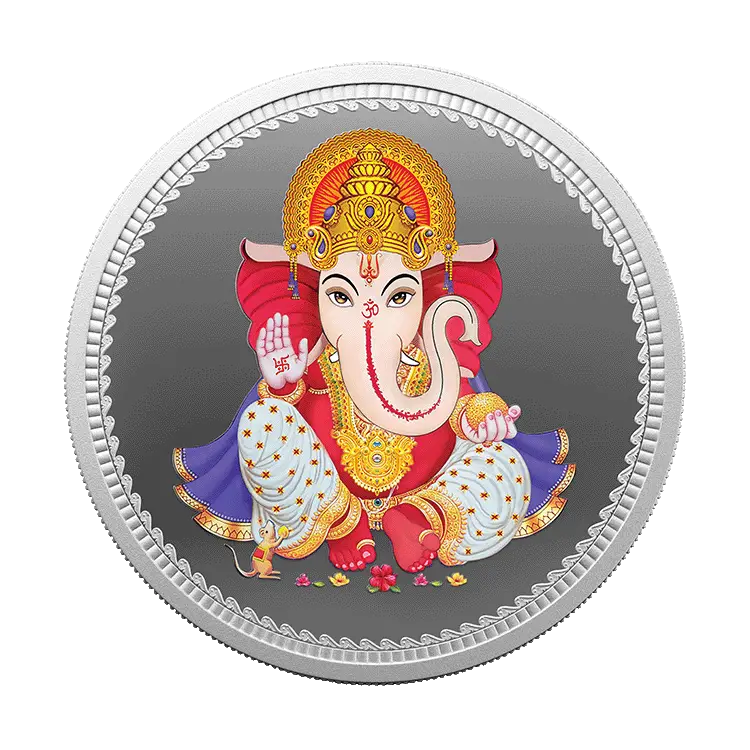 LORD GANESHA SILVER COIN